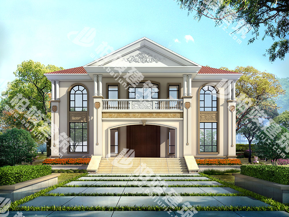 農(nóng)村二層豪華歐式別墅設(shè)計(jì)圖，配置齊全，造價(jià)30萬左右