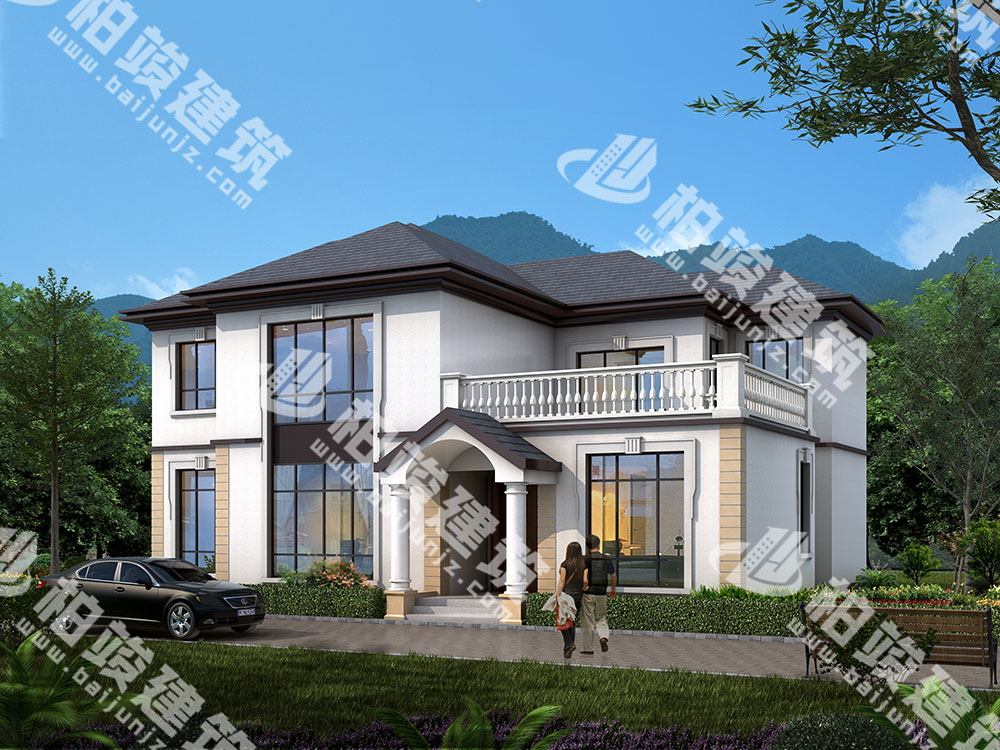 農(nóng)村二層樓房設(shè)計，簡歐風格，外形清雅，戶型好