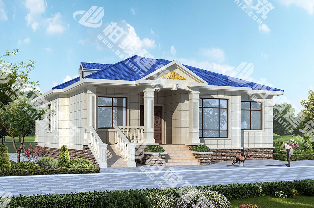 農(nóng)村一層自建房設(shè)計(jì)圖，典雅簡(jiǎn)歐風(fēng)格，設(shè)計(jì)經(jīng)典實(shí)用