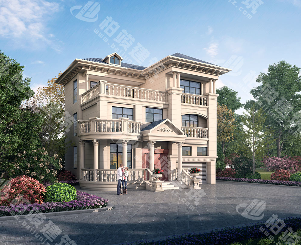 農(nóng)村自建房設(shè)計圖，11.92米x11米，柔美恢弘古希臘建筑風(fēng)格