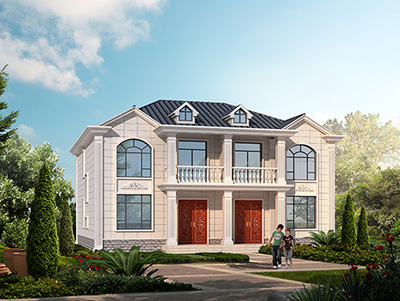 二層雙拼別墅設(shè)計(jì)圖，雙拼雙拼，全村無敵！