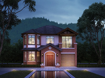 農(nóng)村二層別墅設(shè)計圖，帶車庫，設(shè)計感人，最新的設(shè)計！