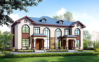 不得不看的別墅設(shè)計圖，小雙拼別墅整個家族的美好住所！