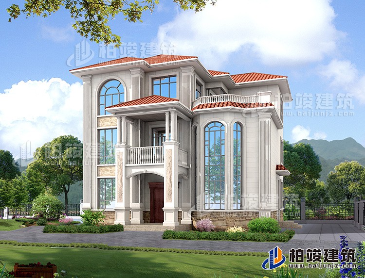 農(nóng)村住宅設(shè)計(jì)圖，長(zhǎng)沙楊老板建大別墅，周圍的房子一對(duì)比都要羨慕。