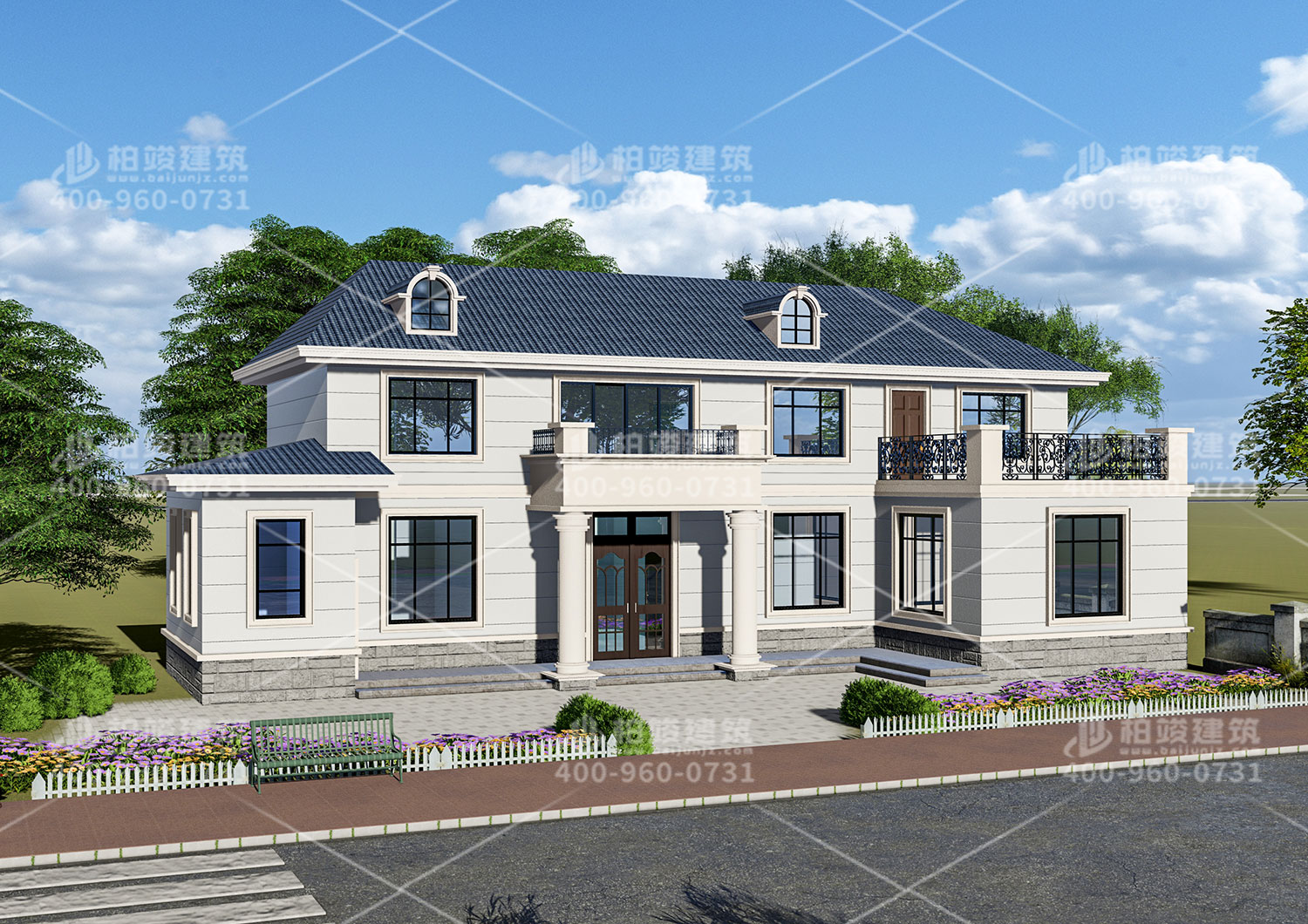 二層小別墅設(shè)計，最合適居家的大小。