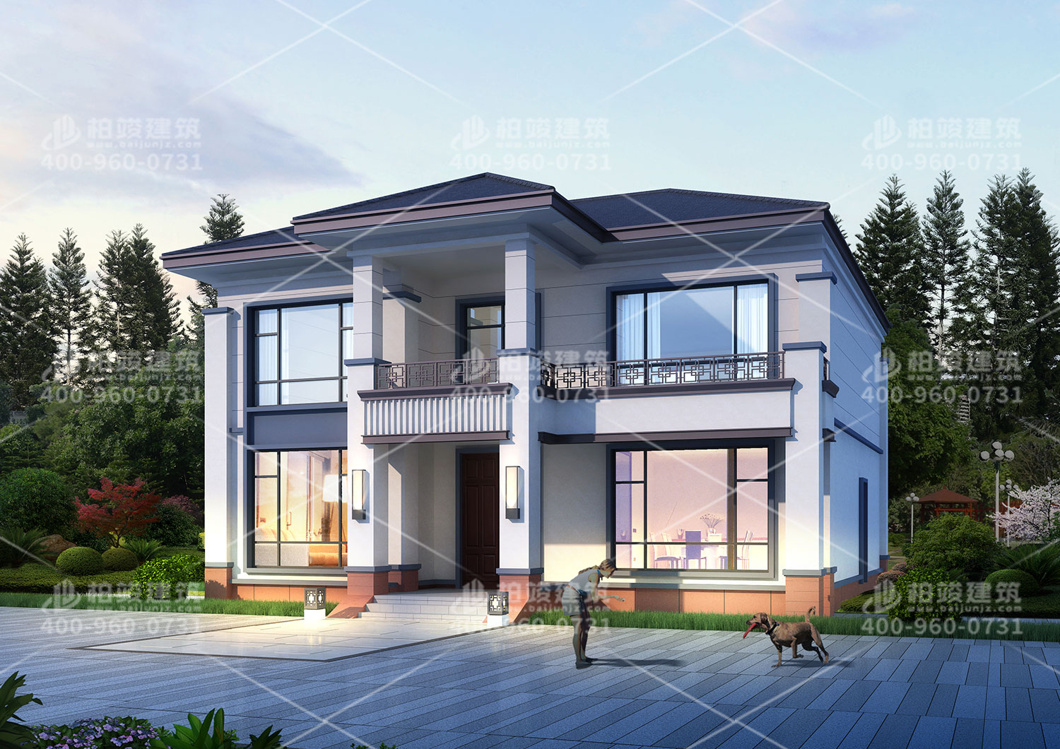 空間十足的別墅設(shè)計效果圖。