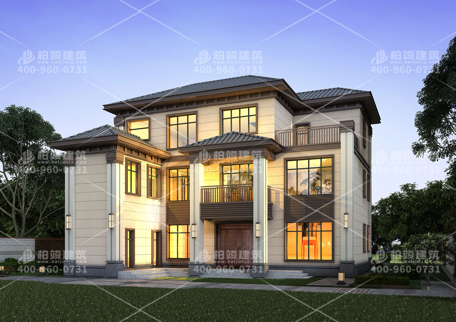 三層農(nóng)村自建房設(shè)計(jì)圖，帶特色的外觀讓人喜愛(ài)。