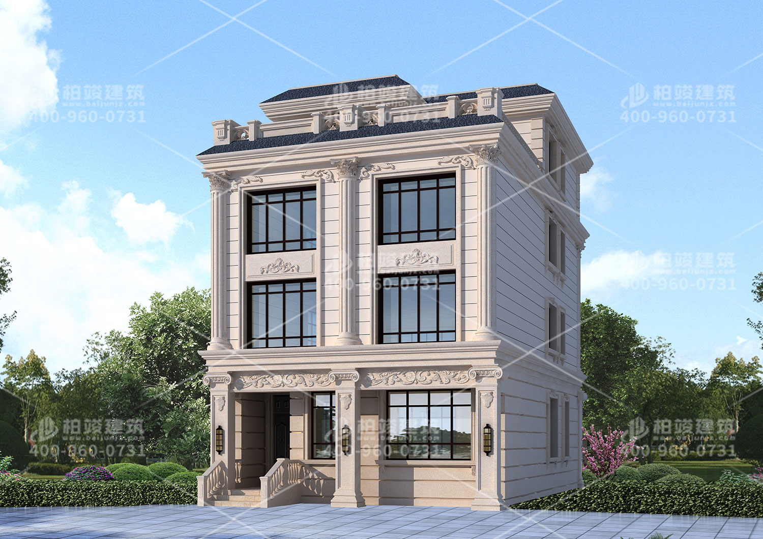 三層半別墅設(shè)計(jì)圖，享受農(nóng)村美好生活。