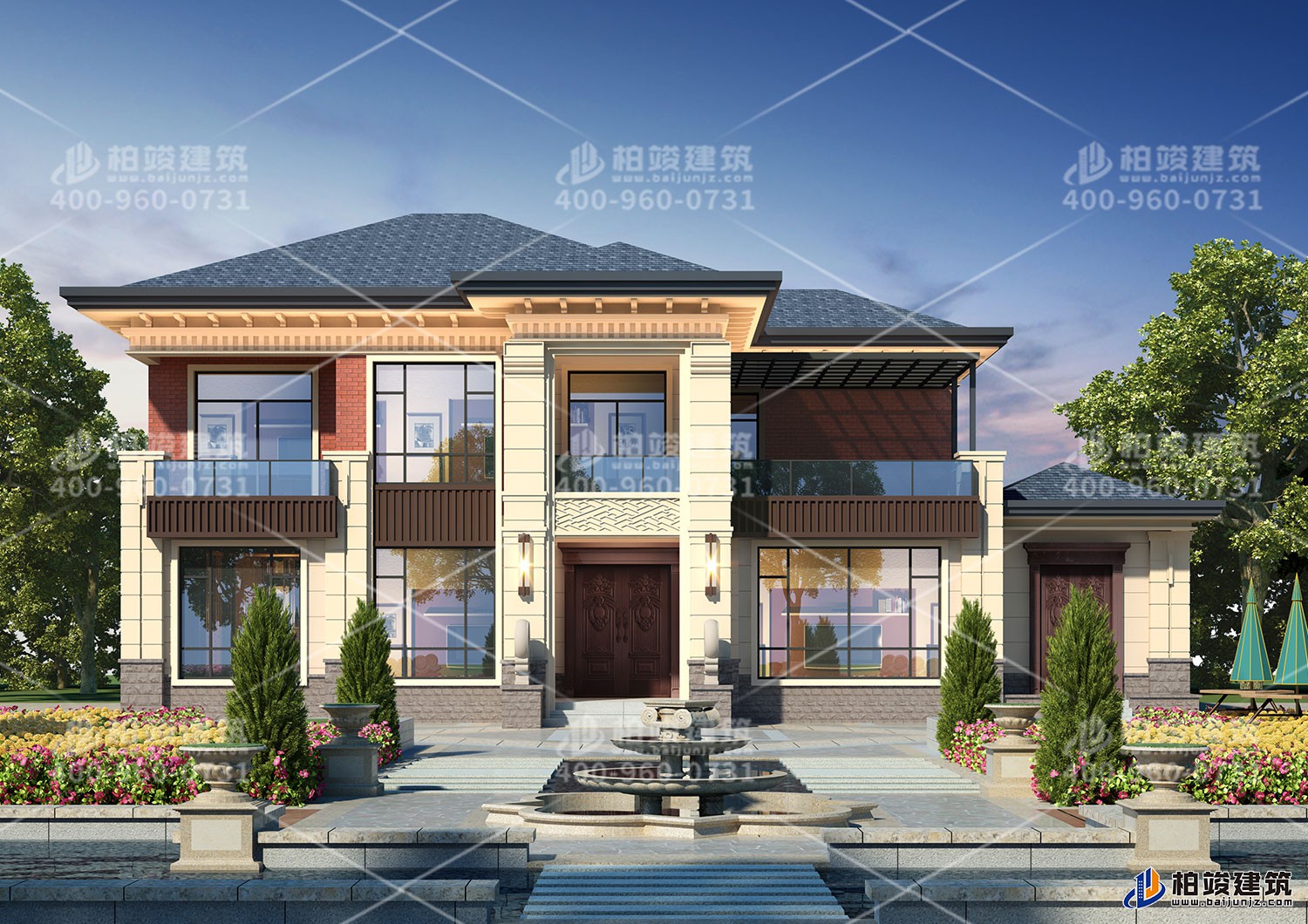 二層大空間別墅設(shè)計(jì)，帶大露臺(tái)大氣時(shí)尚。