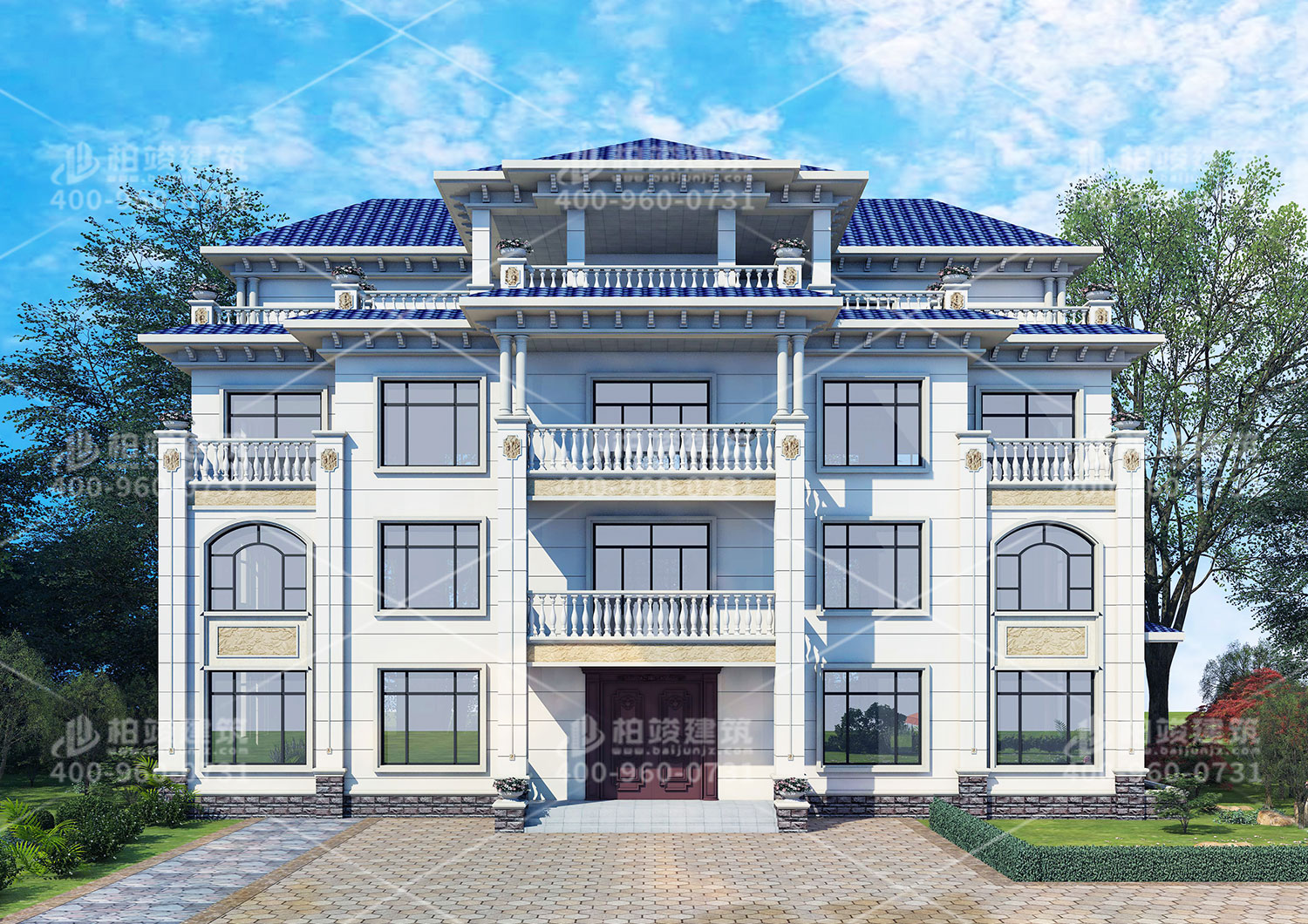 四層超級豪華別墅，建筑好全村羨慕。