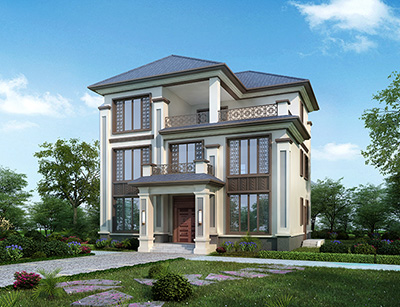 三層自建房設(shè)計(jì)大全，占地面積119平方米。