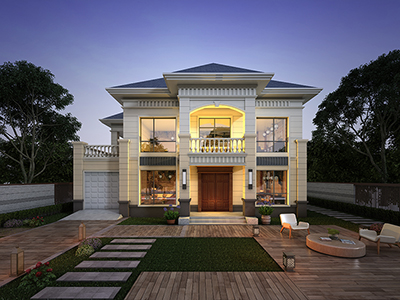 二層樓房設(shè)計(jì)圖，現(xiàn)代風(fēng)格帶老虎窗