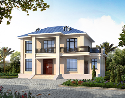 鄉(xiāng)村小別墅設(shè)計(jì)，帶老虎窗。