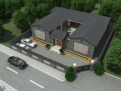 中式四合院房屋設(shè)計(jì)圖大全，帶內(nèi)外小院子。