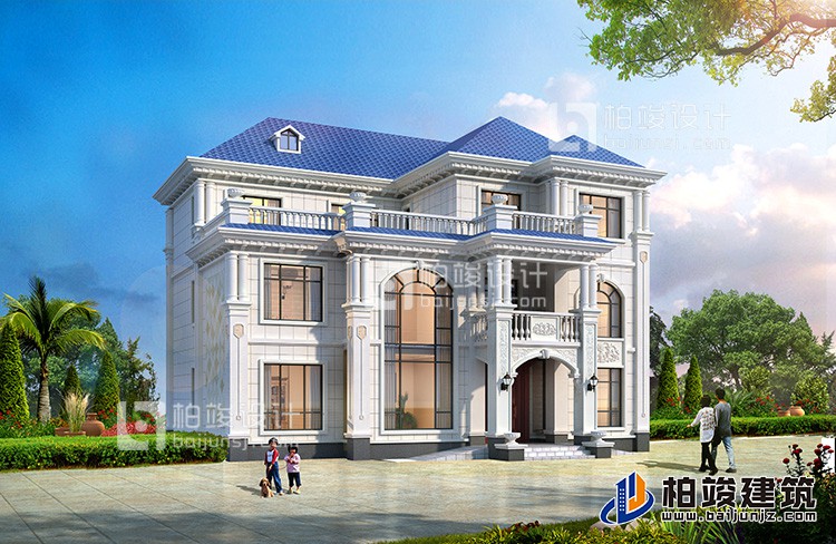 三層框架結(jié)構(gòu)別墅設(shè)計圖，帶棋牌室。