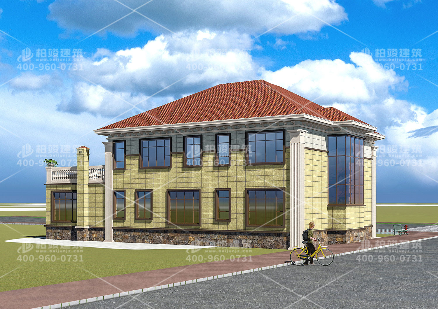 長沙吳總定制歐式帶涼亭露臺別墅設(shè)計