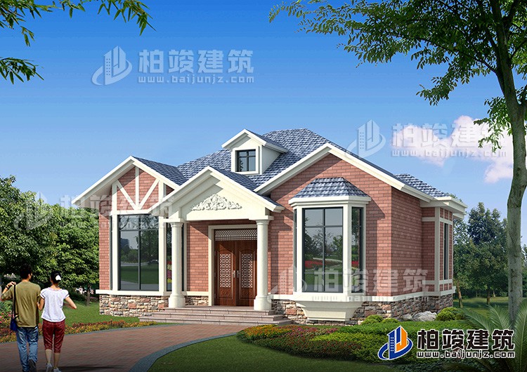 2019年最新鄉(xiāng)村別墅設(shè)計圖 造價15萬BZ102-簡歐風格