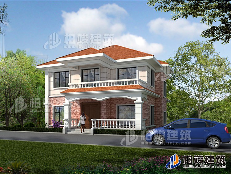 二層簡歐風格農(nóng)村小別墅設計圖紙BZ261-簡歐風格