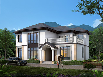 2019最新農(nóng)村二層簡歐風格別墅設(shè)計效果圖紙