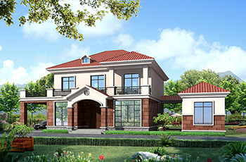 農(nóng)村30萬(wàn)別墅款式二層自建房設(shè)計(jì)圖，外觀簡(jiǎn)約大氣