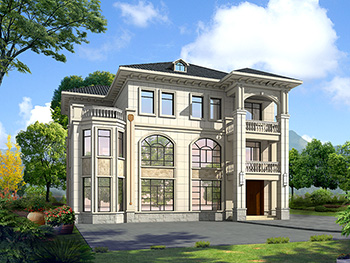 2019新農(nóng)村歐式別墅設(shè)計(jì)圖，三層自建房大氣漂亮別墅