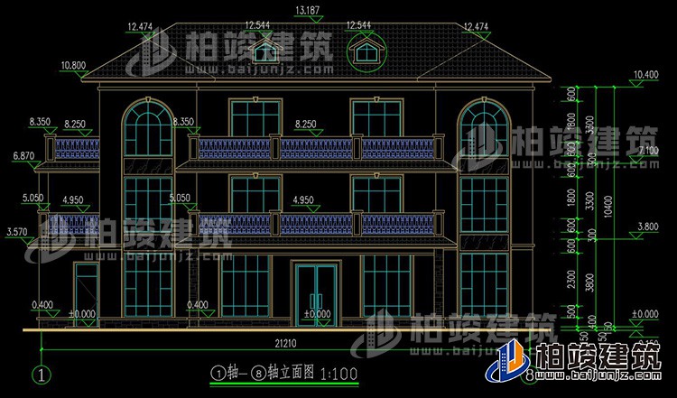 農(nóng)村三層兄弟雙拼歐式風(fēng)格別墅設(shè)計(jì)圖及效果圖紙BZ369-簡(jiǎn)歐風(fēng)格
