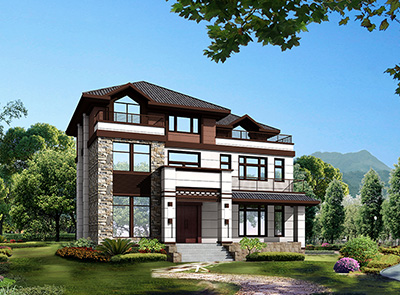 新中式二層別墅設(shè)計(jì)圖紙，最美的新中式別墅