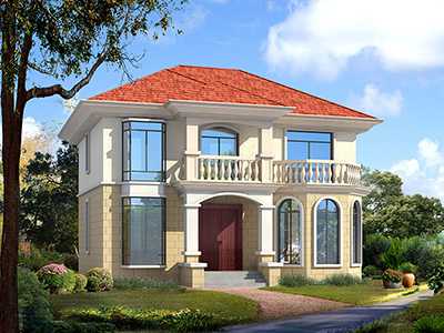 農(nóng)村二層小洋樓設(shè)計(jì)圖，帶外觀效果圖，外觀新穎，漂亮