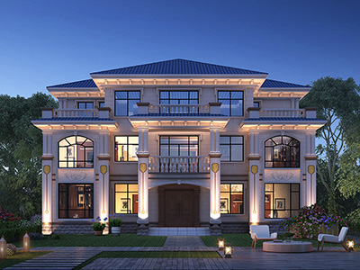 新農(nóng)村三層自建房屋設計圖 旋轉(zhuǎn)樓梯