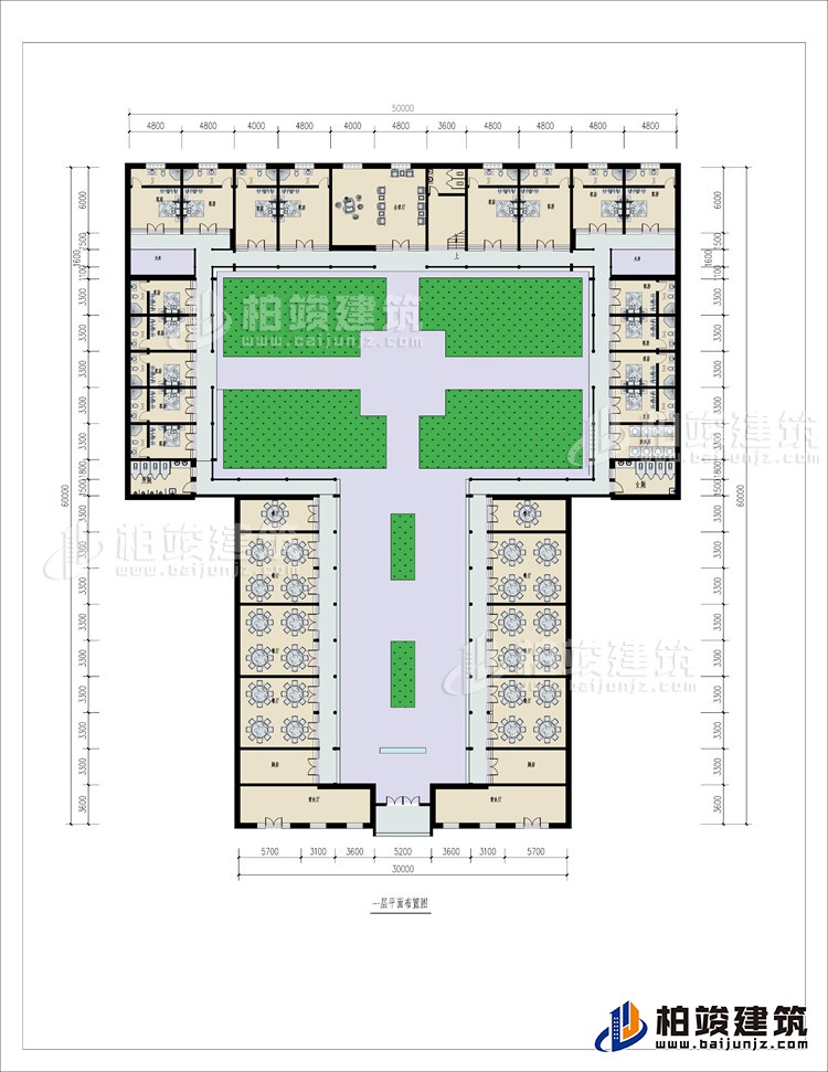 一層：2營業(yè)廳、10餐廳、3公衛(wèi)、洗衣房、17臥室、17內(nèi)衛(wèi)、小客廳