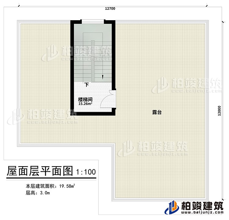 屋頂：樓梯間、露臺